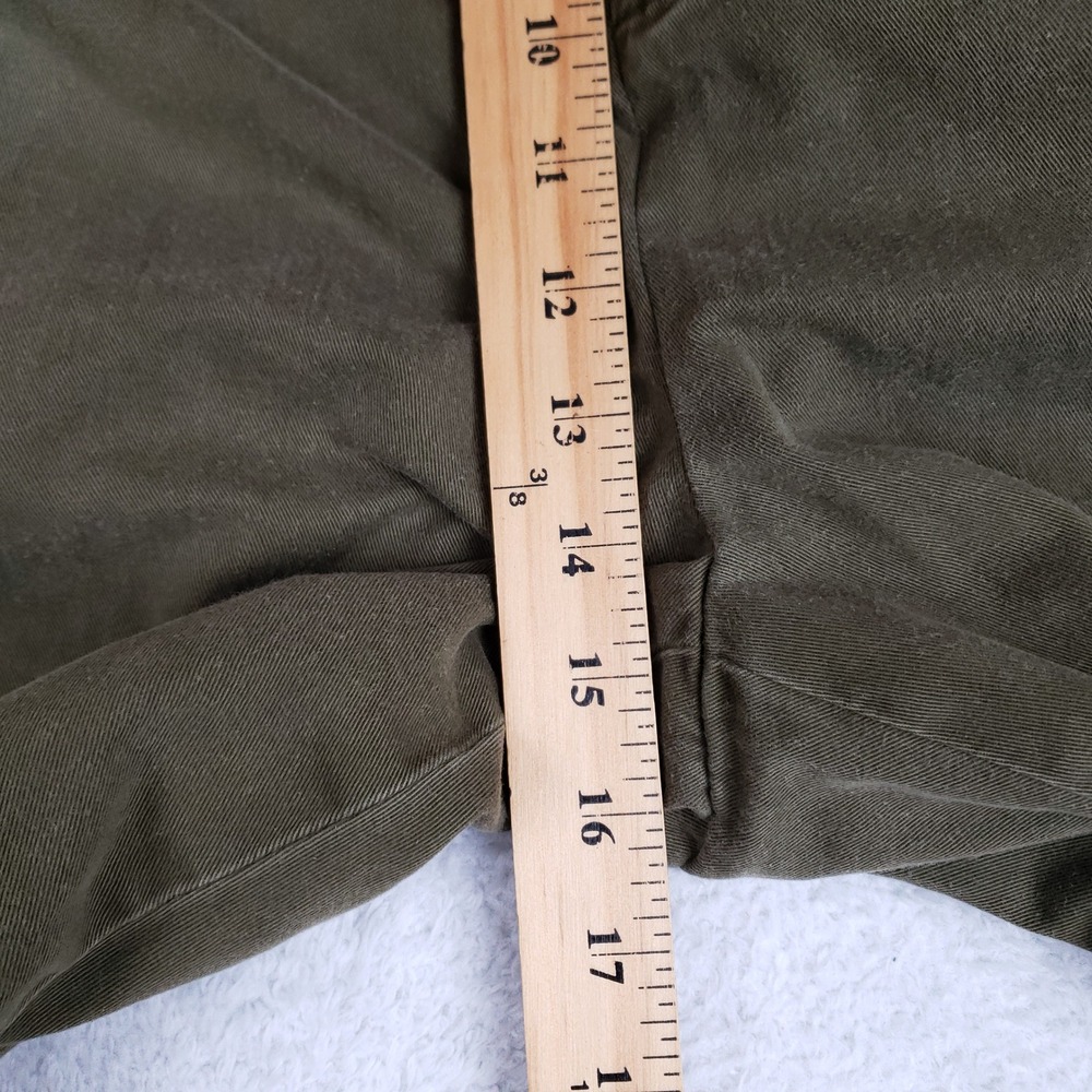 Polo Ralph Lauren Andrew Pant Mens 44x28 Olive Green Pleated Cotton Chino Big - Picture 4 of 12